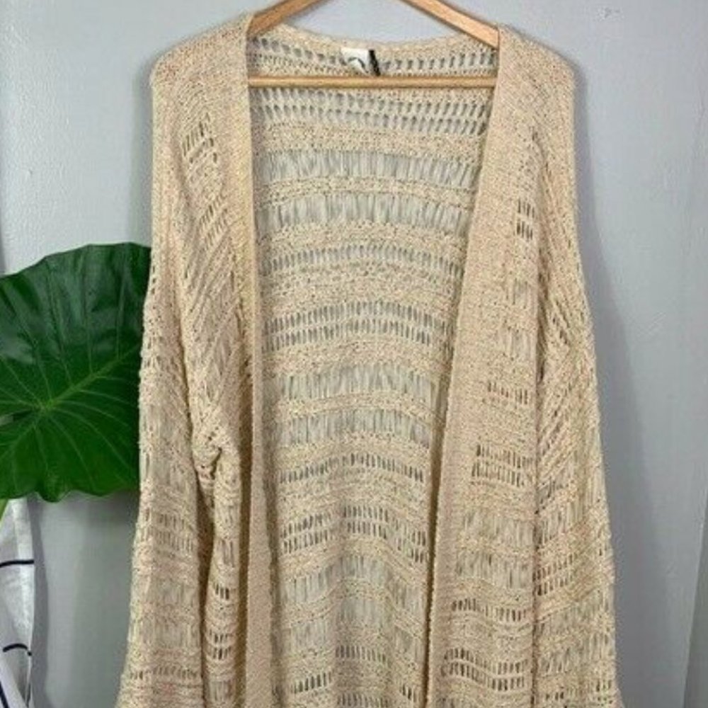 Akemi + Kin Anthropologie Crochet Cardigan Kimono